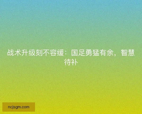 战术升级刻不容缓：国足勇猛有余，智慧待补